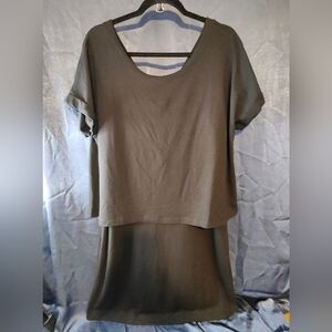 CUYANA Overlay Tee Dress, Women's size XL